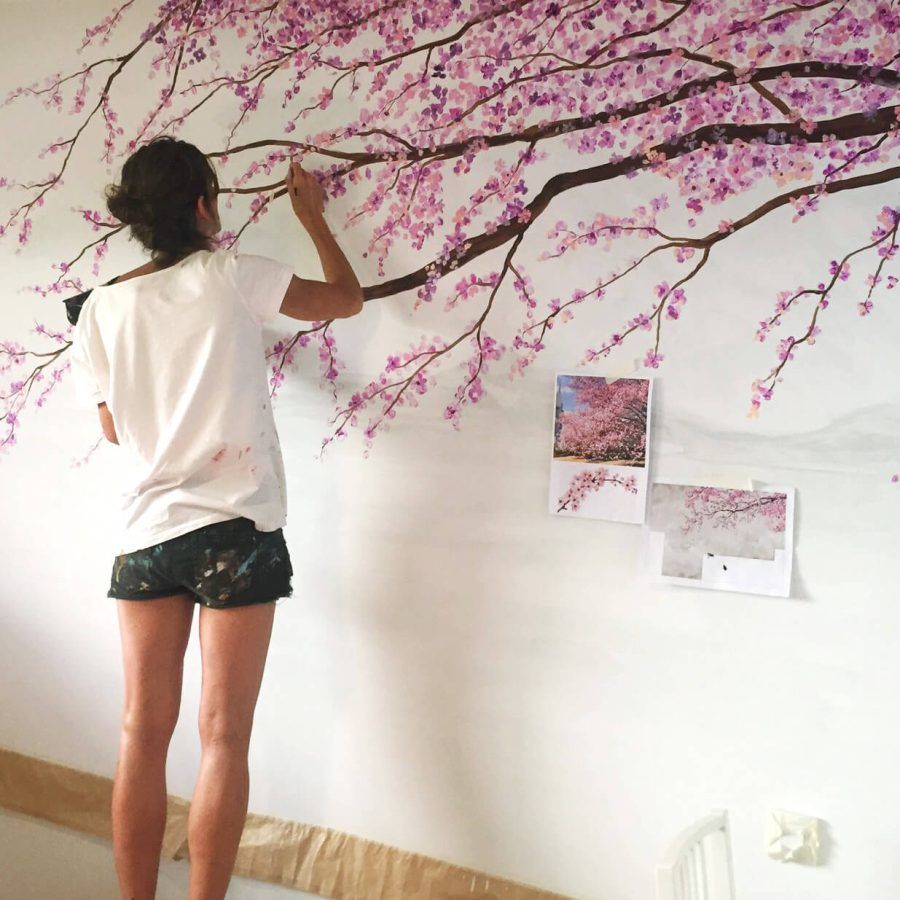 cerezo pintado