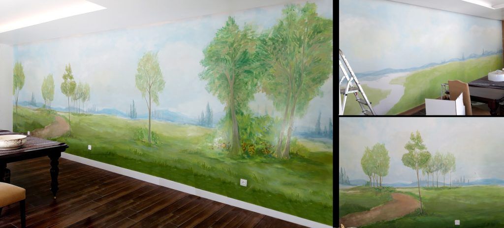 Mural en salon comedor